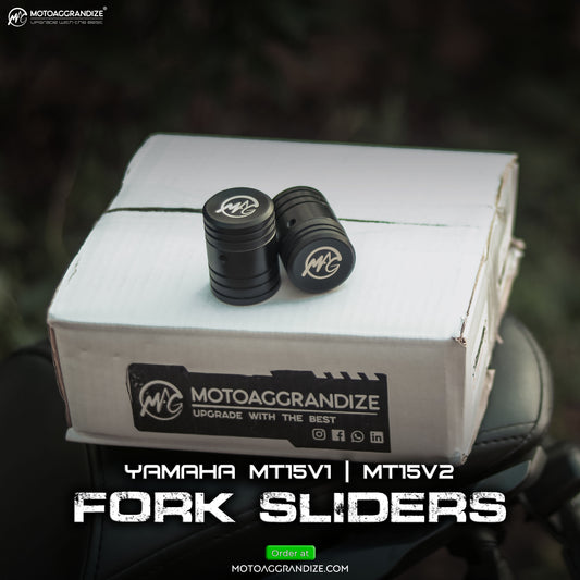 Motoaggrandize Fork Sliders for Yamaha FZ15 | FZ25 | R15V3 | R15V4 | R15V2 | MT15 (Version 1)