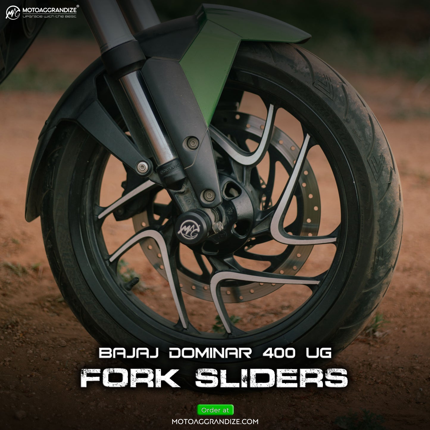 Motoaggrandize Fork Sliders for Bajaj Dominar 400