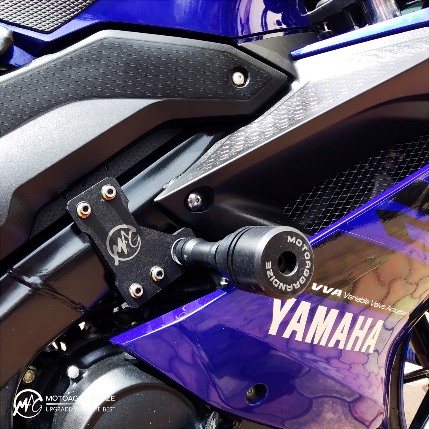 Yamaha R15v3 Combo | Frame Sliders, Radiator Guard, Fork Sliders, Tail Tidy